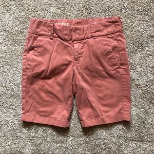 J. Crew Andie chino dark coral shorts size 2